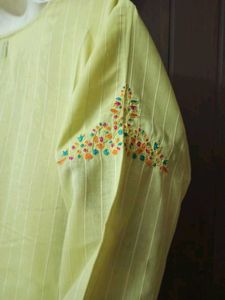 Pineapple Yellow Embroidered Kurta