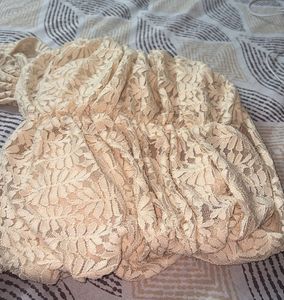 Lace Ruched Crop Top