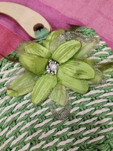 Green Woven Handbag