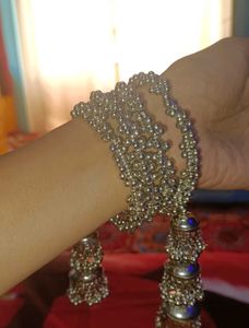 Designer Silver Tone Bangles