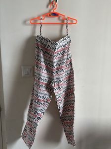 Cream Printed Kurta Set with Pants