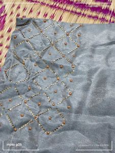 Shimmering Grey blouse