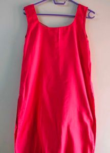 Bright Pink Sleeveless kurti
