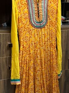 Vibrant Yellow Printed Kurta Set