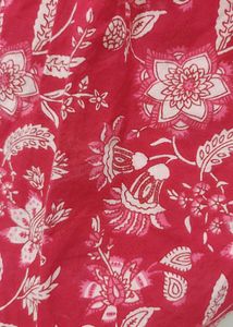 Red Floral Print Kurta