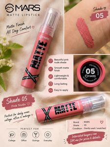 MARS Matte Lipstick Shade 05 – Beautiful PinkNude