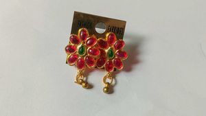 Red &amp; Green Flower Earrings