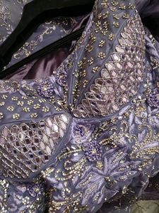 Lavender Ruffled Anarkali Dress