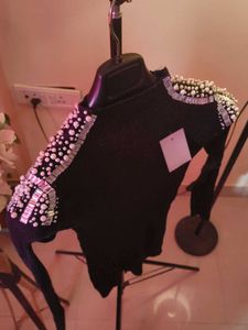 New Embellished Knit Top