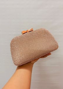 Sparkling Rose Gold Clutch Bag