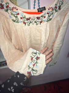 Top With Embroidery