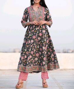 Anarkali style Printed Kurta