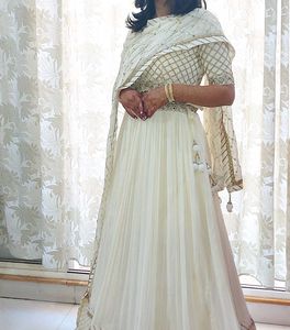 Cream Lehenga Choli Set
