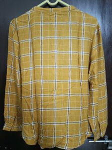 Mustard Plaid Top