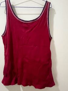 Tommy Hilfiger Red Ribbed Tank