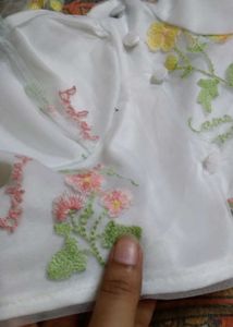 Charming Embroidered Crop Top
