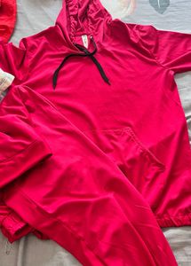 Wine Colour Hoodie & Pants Set
