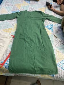 Green Embroidered Kurta
