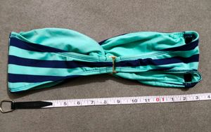 Striped Twist Front Bandeau Bikini Top