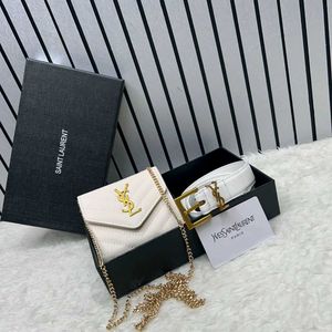 YSL BELT AND WALLET CUM SLING COMBO FOR HER*🔥