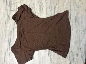 Chic Off-Shoulder Brown Top