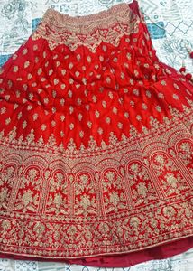 Red Embellished Bridal Lehenga Choli Set
