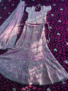 Pink Embroidered Y2k lehenga