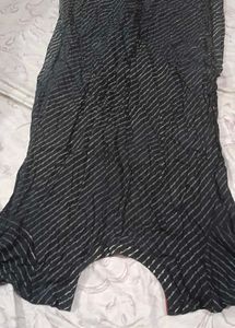 Stylish Black Kurta with Pink Border