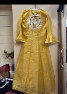 Vibrant Yellow Embroidered Kurta