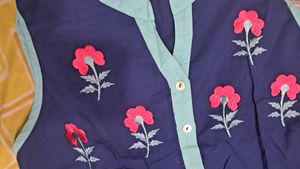 BRAND NEW Blue Embroidered Kurti Tunic