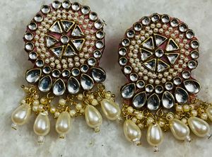 Pearl Kundan Earring Set 3 Combo