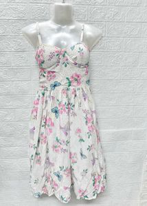 Floral Print Spaghetti Dress Medium Size