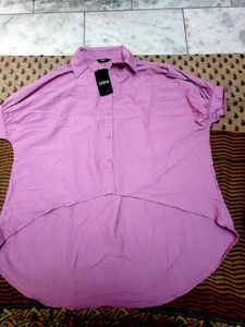 brand new Hi-Low Button-Up Shirt