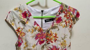 ASOS Floral Cap Sleeve Mini Dress