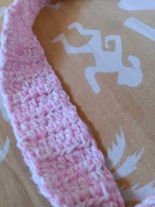 Cute Pink and white Crochet Handbag