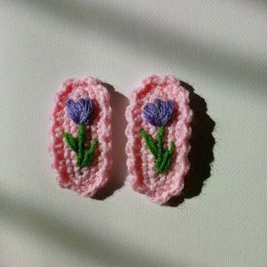 Handmade Crochet Flower Appliques