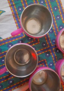 Set of 5 Pink Cups