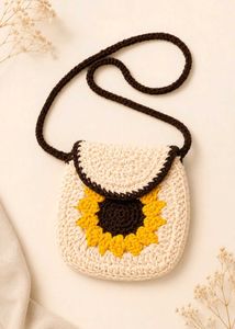 Crocheted Sunflower Sling Bag🌻