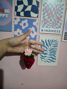 Cute Strawberry Keychain