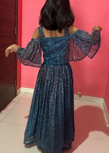 Sparkling Blue Sequined Lehenga Choli