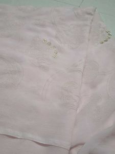 Elegant Pink Embroidered Saree