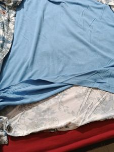 Blue coloured full sleeve printed top