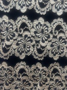 Elegant Black &amp; Gold Lace Skirt