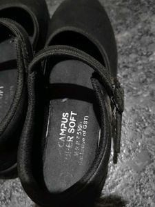 Campus Black shoes (4 To 6 Years)