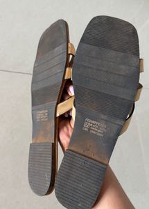 Stylish Beige Flat Sandals