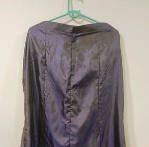 Metallic Purple A-Line Skirt
