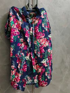 Floral Print Button-Up Shirt