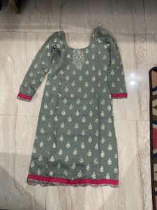 Sharara Suit Set Grey &amp; Red