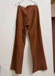 Urbanic Rust Brown High Waist Trousers