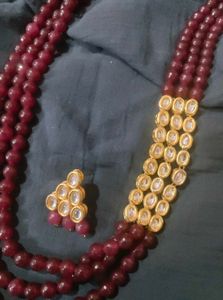 Elegant Beaded Necklace and Earring Set